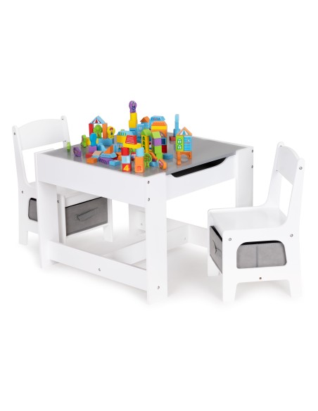 Set dječji stol i stolice sa spremnikom Ecotoys®